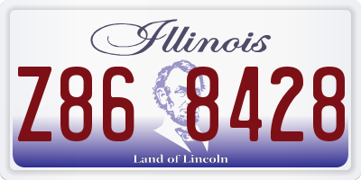IL license plate Z868428