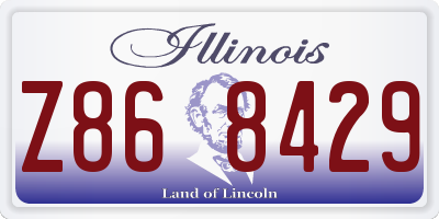 IL license plate Z868429