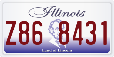 IL license plate Z868431