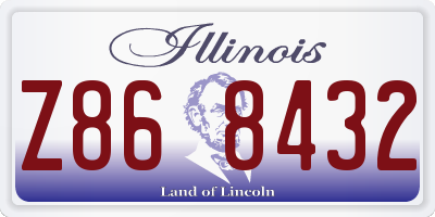 IL license plate Z868432