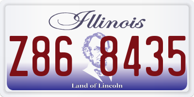 IL license plate Z868435