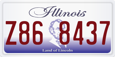 IL license plate Z868437