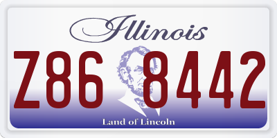 IL license plate Z868442