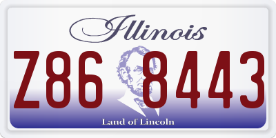 IL license plate Z868443