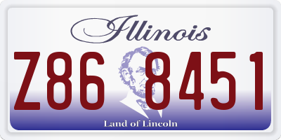 IL license plate Z868451