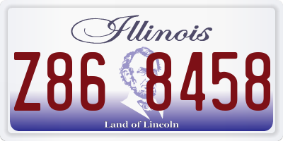IL license plate Z868458
