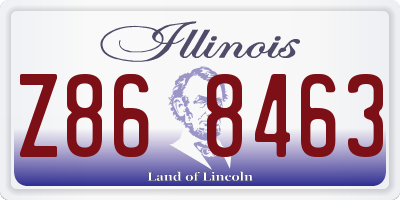 IL license plate Z868463