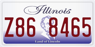 IL license plate Z868465
