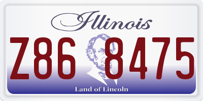 IL license plate Z868475