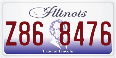 IL license plate Z868476