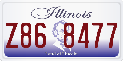 IL license plate Z868477