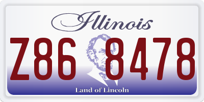 IL license plate Z868478