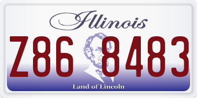 IL license plate Z868483