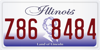 IL license plate Z868484