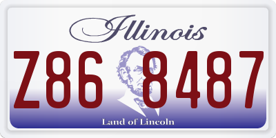 IL license plate Z868487