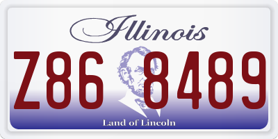 IL license plate Z868489