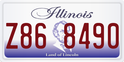 IL license plate Z868490