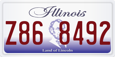 IL license plate Z868492