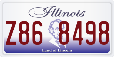 IL license plate Z868498