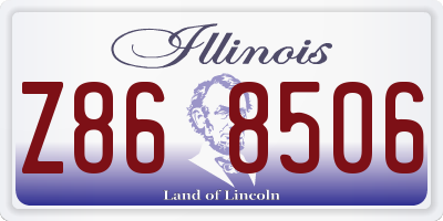 IL license plate Z868506
