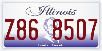 IL license plate Z868507