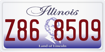 IL license plate Z868509