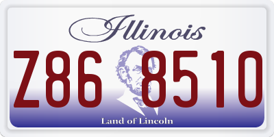 IL license plate Z868510