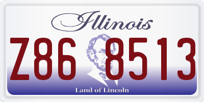IL license plate Z868513