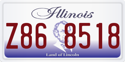 IL license plate Z868518