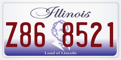IL license plate Z868521
