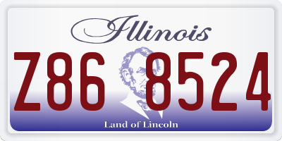 IL license plate Z868524