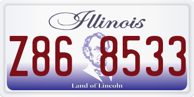 IL license plate Z868533