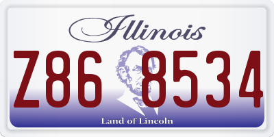 IL license plate Z868534
