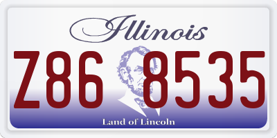 IL license plate Z868535