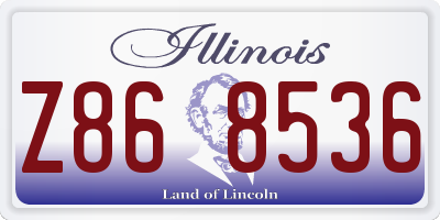 IL license plate Z868536