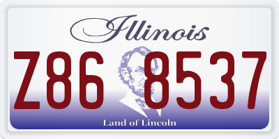 IL license plate Z868537