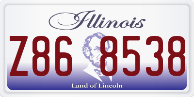 IL license plate Z868538