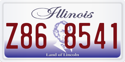 IL license plate Z868541