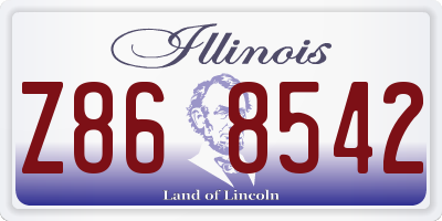 IL license plate Z868542