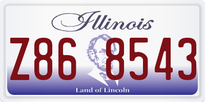 IL license plate Z868543