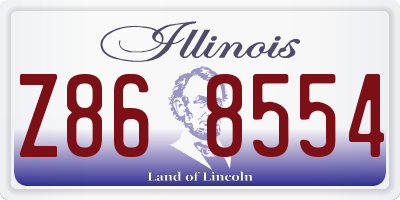 IL license plate Z868554