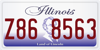 IL license plate Z868563
