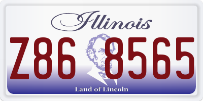 IL license plate Z868565
