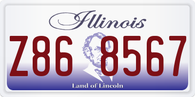 IL license plate Z868567
