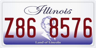 IL license plate Z868576