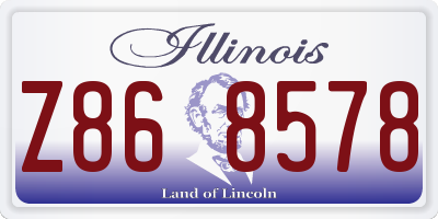 IL license plate Z868578