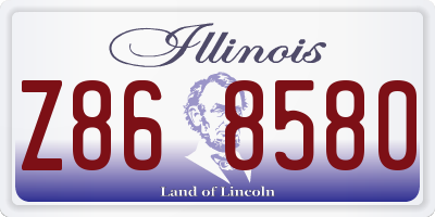 IL license plate Z868580
