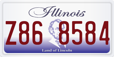 IL license plate Z868584
