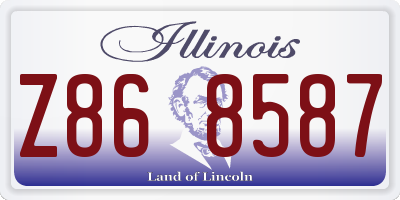 IL license plate Z868587