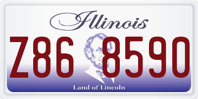 IL license plate Z868590